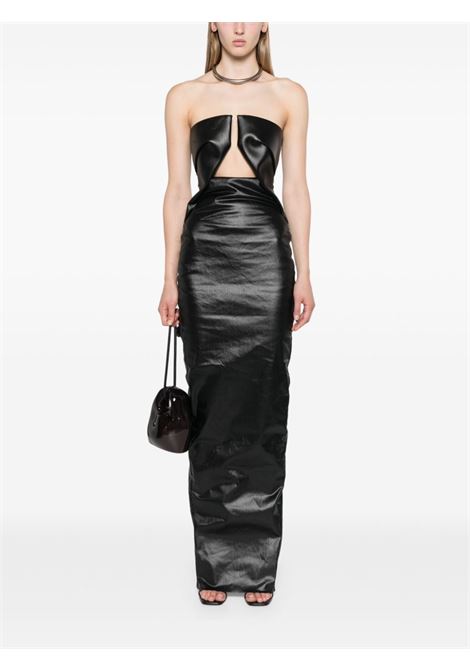 Black Prong coated-denim gown Rick Owens - women RICK OWENS | RP02D3528SCT09